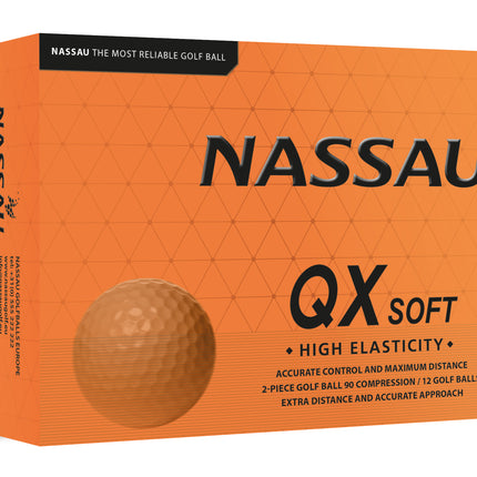 Nassau QX Soft - Golfbälle bedrucken - Orange