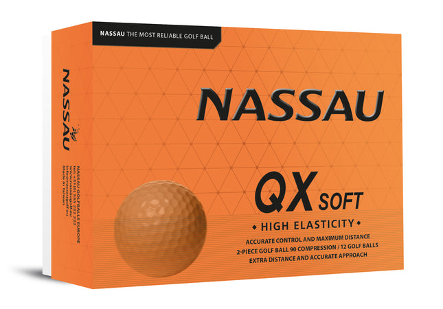 Nassau QX Soft - Golfbälle bedrucken - Orange