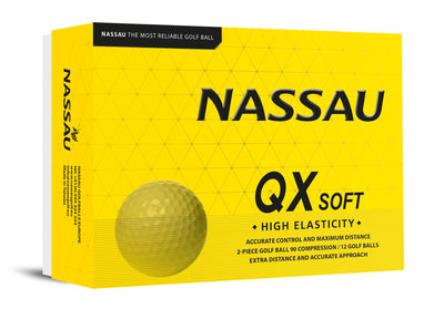 Nassau QX Soft - Golfbälle bedrucken - Gelb