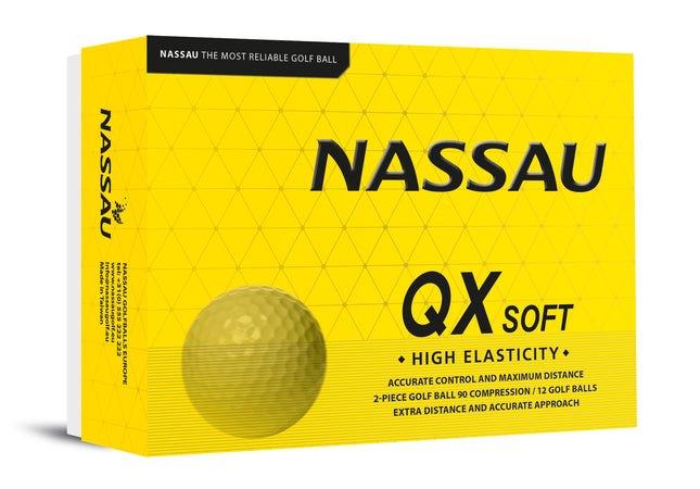 Nassau QX Soft - Golfbälle bedrucken - Gelb