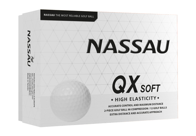 Nassau QX Soft - Golfbälle bedrucken - Weiß
