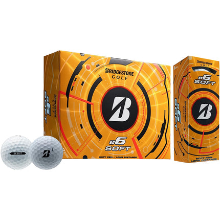 Bridgestone e6 Soft - unbedruckte Golfbälle - Weiß