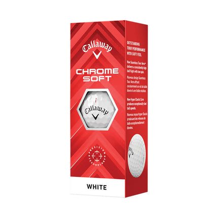 Callaway Chrome Soft - bereits mit Logo bedruckt - Weiß