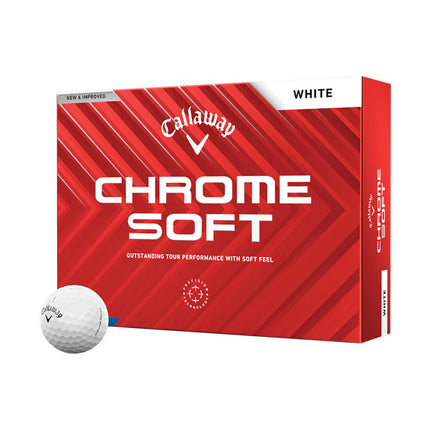 Callaway Chrome Soft - bereits mit Logo bedruckt - Weiß
