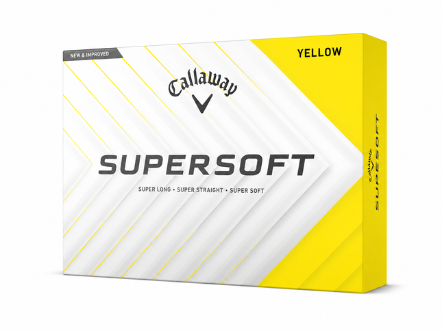Callaway Supersoft - bereits mit Logo bedruckt - Gelb