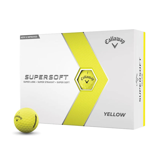 Callaway Supersoft 2023 - bereits mit Logo bedruckt - Gelb