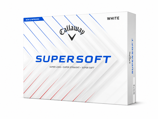 Callaway Supersoft - bereits mit Logo bedruckt - Weiß