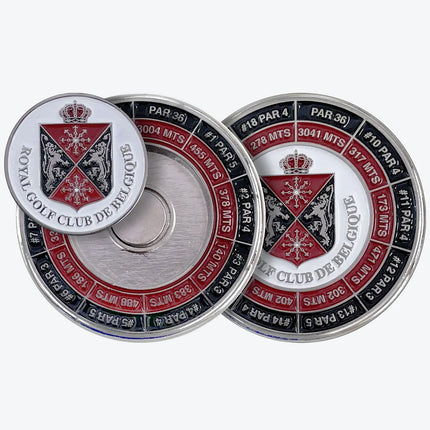 44 mm Deluxe Ballmarker-Halter - Yardage