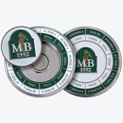44 mm Deluxe Ballmarker-Halter - Yardage