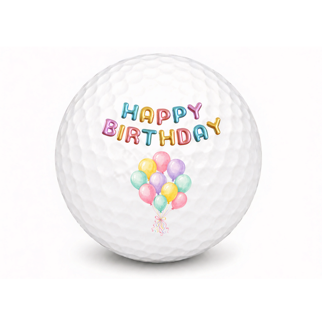 Happy Birthday Golfball - Wilson Smart Core - Flagge