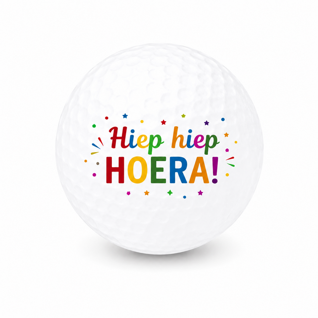 Hipp Hipp Hurra! Golfball - Wilson Smart Core - Mehrfarbiger Text