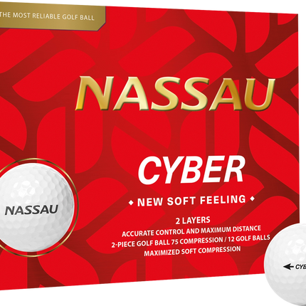 Nassau Cyber - unbedruckte Golfbälle