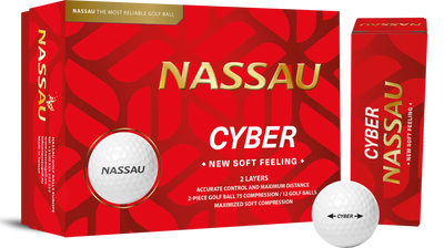 Nassau Cyber - unbedruckte Golfbälle