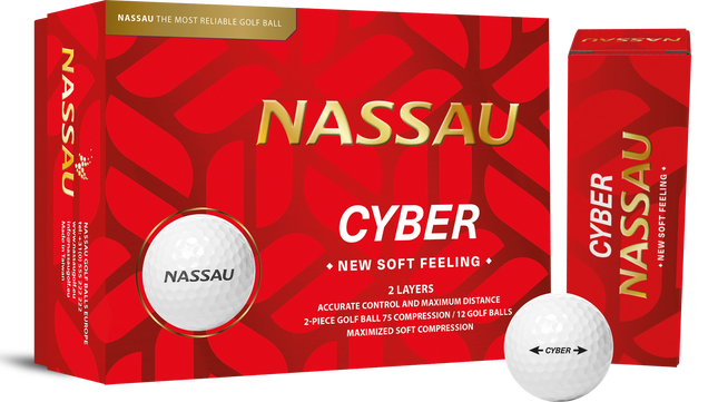 Nassau Cyber - unbedruckte Golfbälle