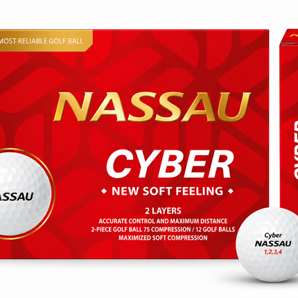 Nassau QX Soft - unbedruckte Golfbälle - Orange
