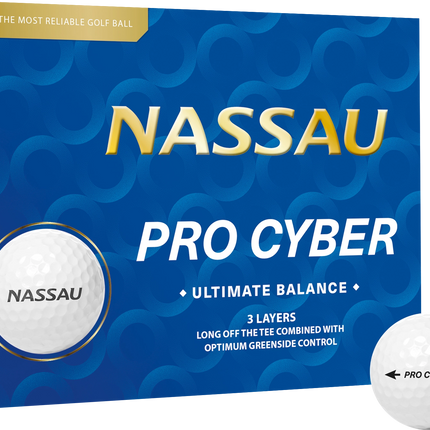 Nassau Pro Cyber - unbedruckte Golfbälle