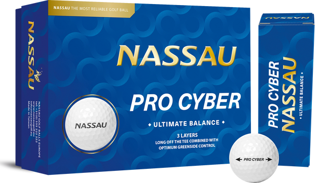Nassau Pro Cyber - unbedruckte Golfbälle