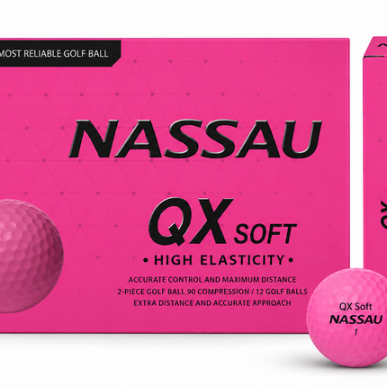 Nassau QX Soft - unbedruckte Golfbälle - Orange