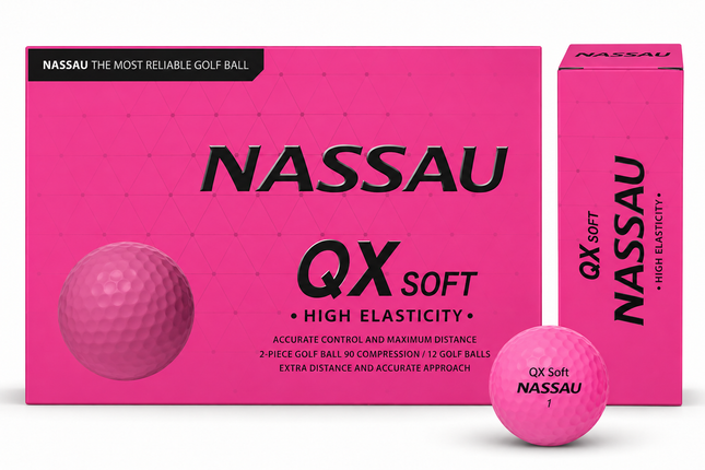 Nassau QX Soft - unbedruckte Golfbälle - Orange
