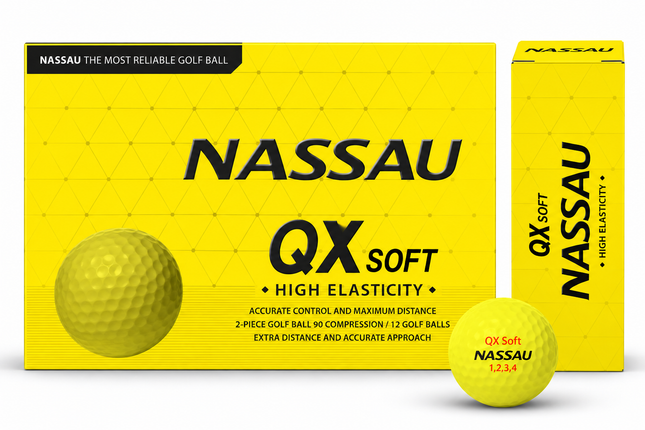 Nassau QX Soft - unbedruckte Golfbälle - Orange