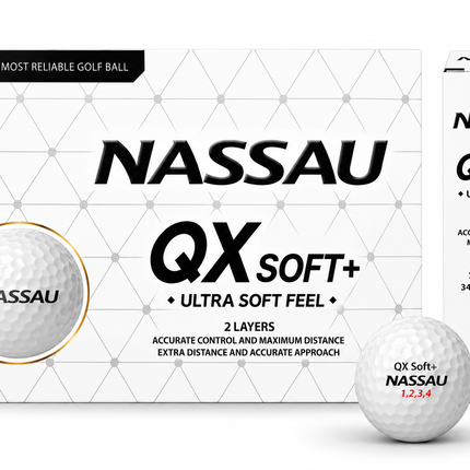 Nassau QX Soft - unbedruckte Golfbälle - Orange