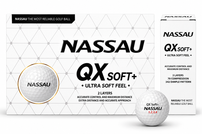 Nassau QX Soft - unbedruckte Golfbälle - Orange