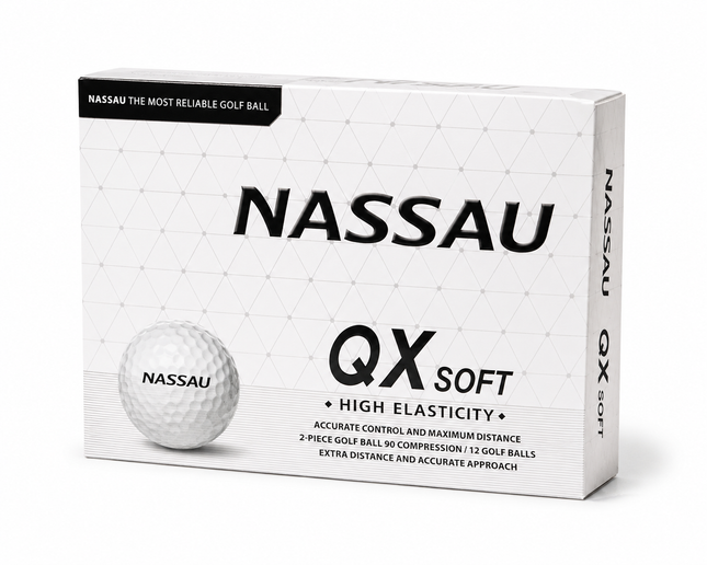 Nassau QX Soft - bereits mit Logo bedruckt - Weiß