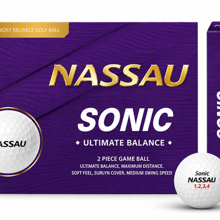 Nassau QX Soft - unbedruckte Golfbälle - Orange