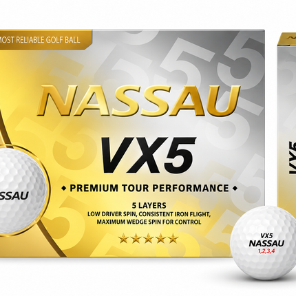 Nassau QX Soft - unbedruckte Golfbälle - Orange