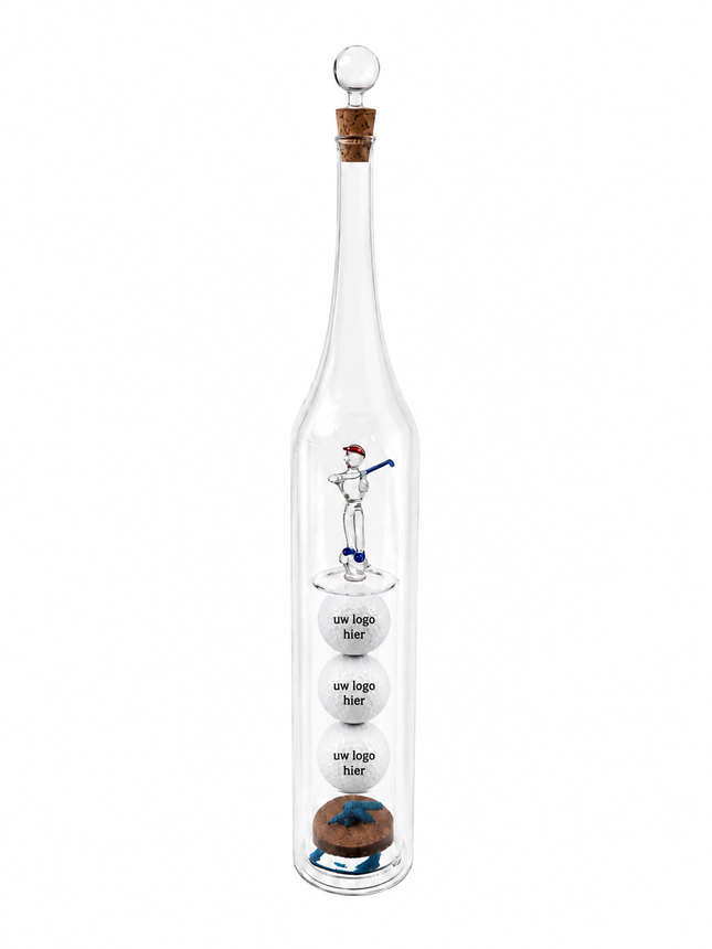 Olivenölflasche aus Glas mit Golfdekor - Bedruckt