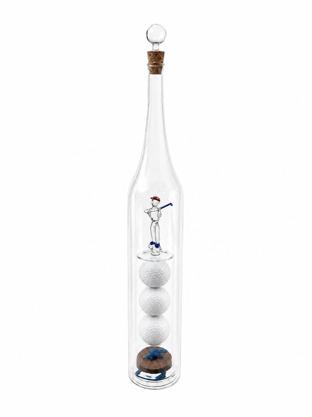 Olivenölflasche aus Glas mit Golfdekor - Unbedruckt