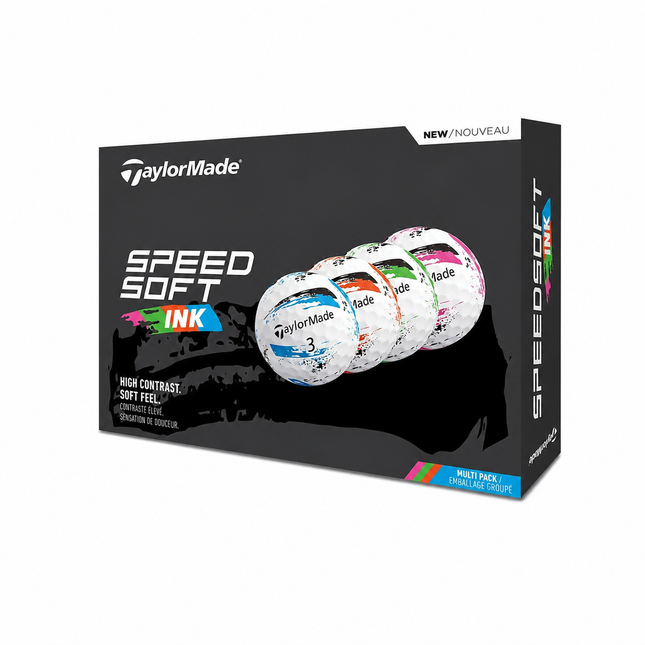 TaylorMade SpeedSoft Ink - unbedruckte Golfbälle - Multi
