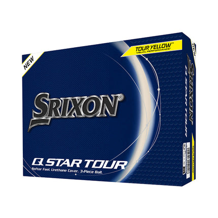 Srixon Q-Star Tour bedruckter Golfball Gelb mit Schachtel