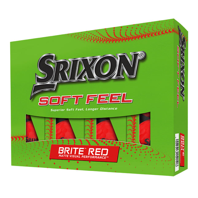 Srixon Soft Feel Brite - Golfbälle bedrucken - Rot