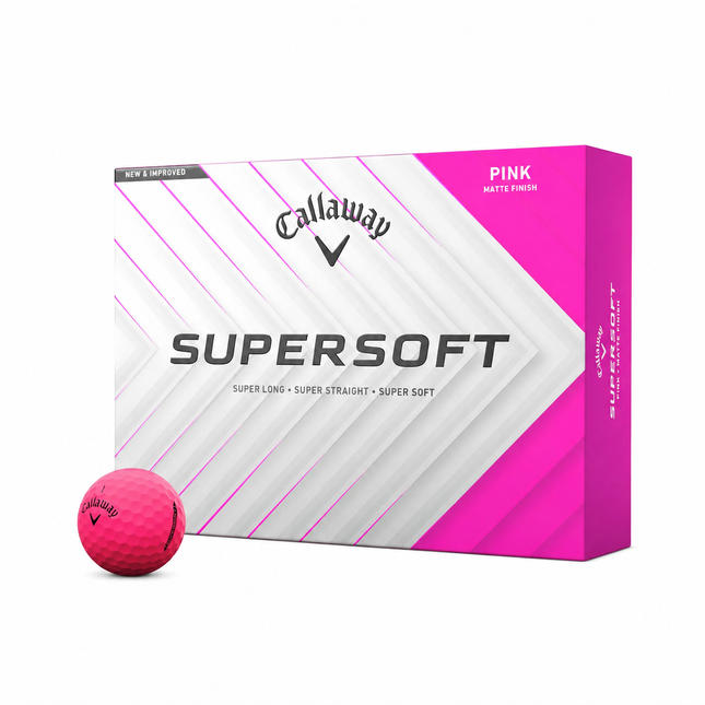 Callaway Supersoft - unbedruckte Golfbälle - Pink