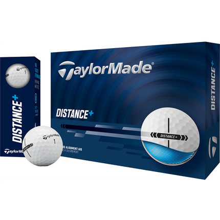 TaylorMade Distance+ - unbedruckte Golfbälle - Weiß