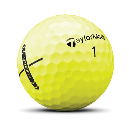 TaylorMade Distance+ - unbedruckte Golfbälle - Gelb
