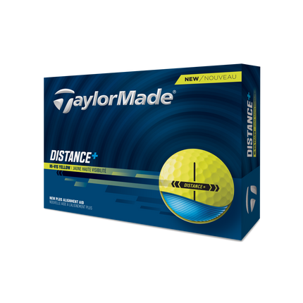 TaylorMade Distance+ - unbedruckte Golfbälle - Gelb