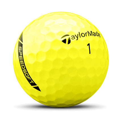 TaylorMade SpeedSoft Hi-Vis - unbedruckte Golfbälle - Gelb