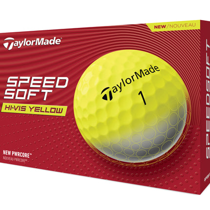 TaylorMade SpeedSoft Hi-Vis - unbedruckte Golfbälle - Gelb