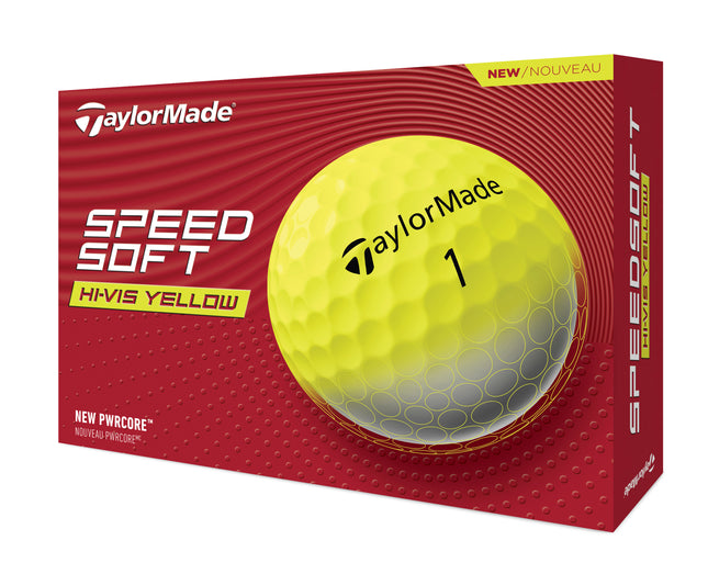 TaylorMade SpeedSoft Hi-Vis - unbedruckte Golfbälle - Gelb