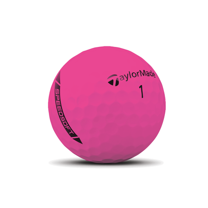 TaylorMade SpeedSoft Hi-Vis - unbedruckte Golfbälle - Pink