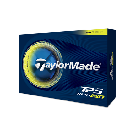 TaylorMade TP5 Hi-Vis - unbedruckte Golfbälle - Gelb