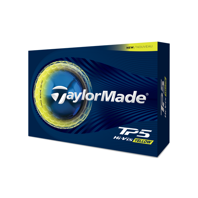 TaylorMade TP5 Hi-Vis - unbedruckte Golfbälle - Gelb