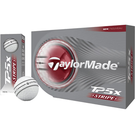 TaylorMade TP5X Stripe - unbedruckte Golfbälle