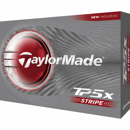 TaylorMade TP5X Stripe - unbedruckte Golfbälle