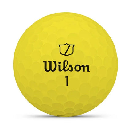 Wilson Duo Soft - unbedruckte Golfbälle - Gelb