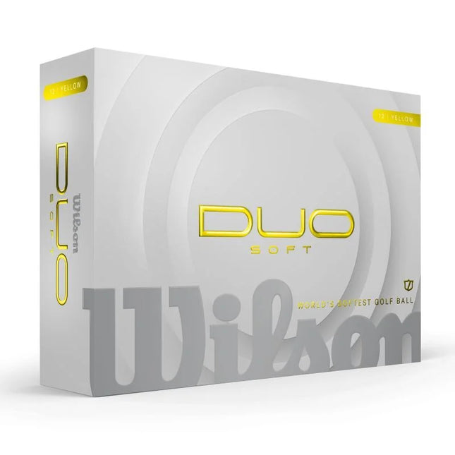 Wilson Duo Soft - unbedruckte Golfbälle - Gelb