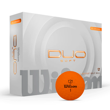 Wilson Duo Soft - unbedruckte Golfbälle - Orange