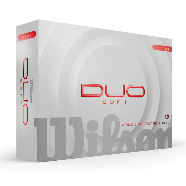 Wilson Duo Soft - unbedruckte Golfbälle - Rot